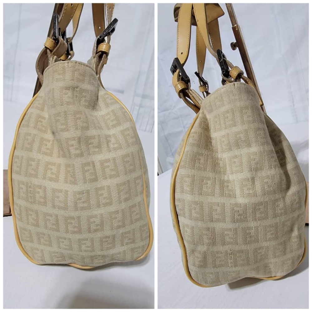 Authentic Fendi Zucca Shoulder Bag Brown/Beige - Picture 9 of 14